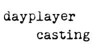 Dayplayer Casting
